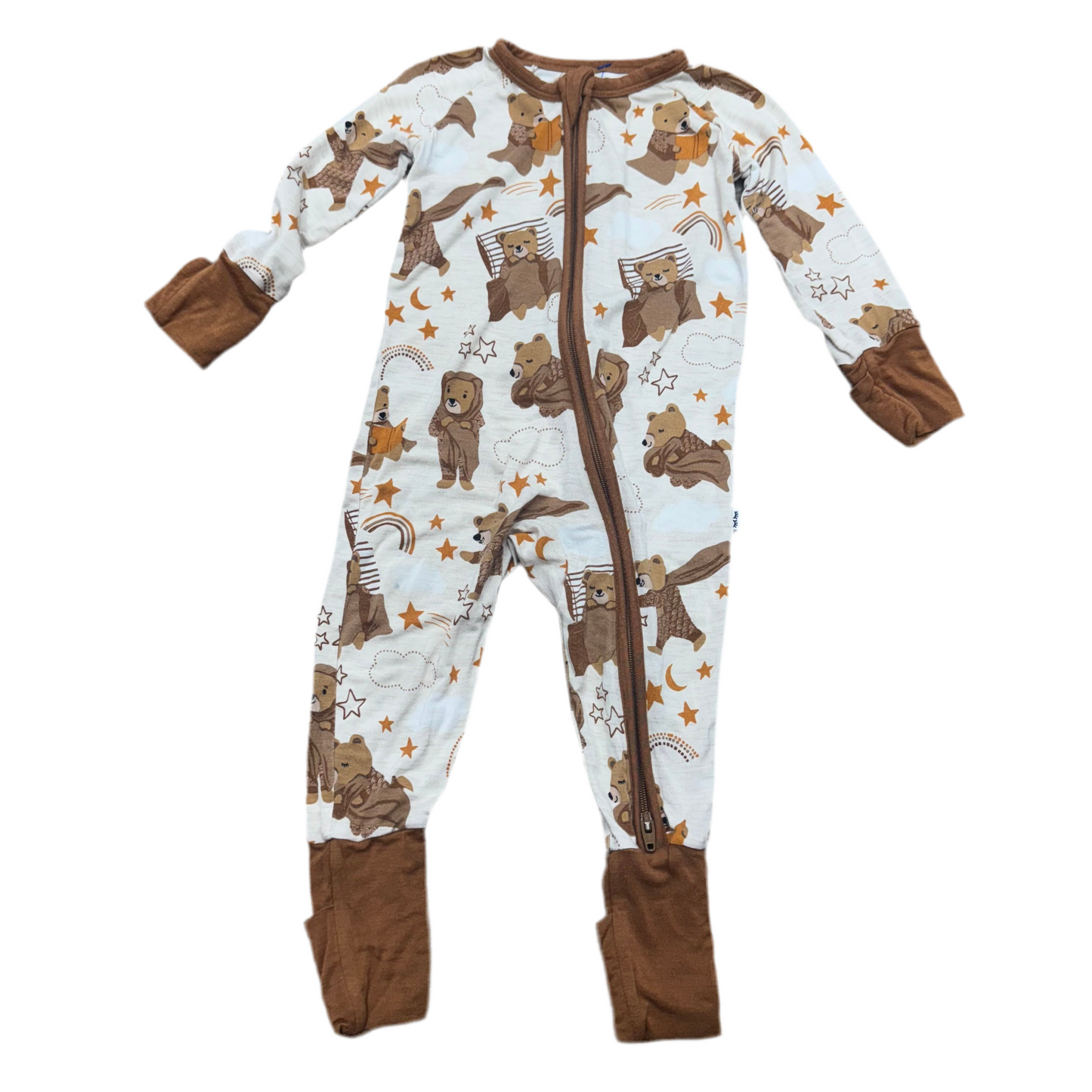 Little Sleepies Bear Print 3-6m