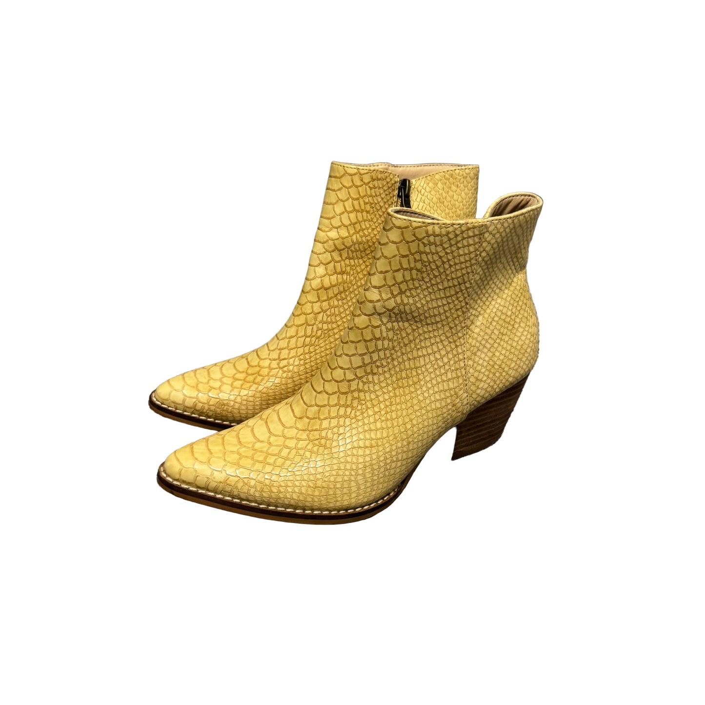 Buckle Snakeskin Booties 6.5