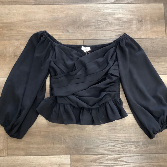 Black entro Puffy Sleeve Top Size Medium