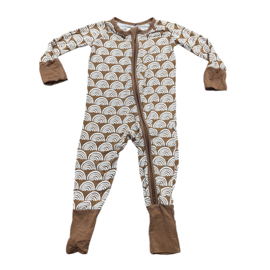 LittleSleepies Brown and White 3-6m