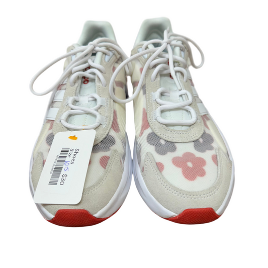 Adidas 10.5 Cream/Floral Tennis Shoes