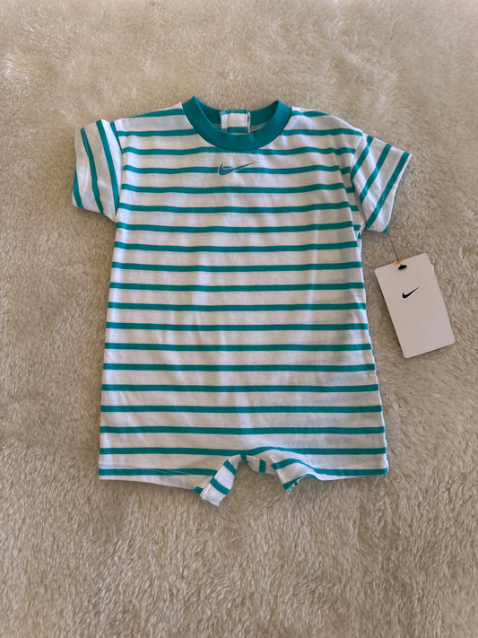Kids NWT Nike 3M Teal/White Stripped Onesie
