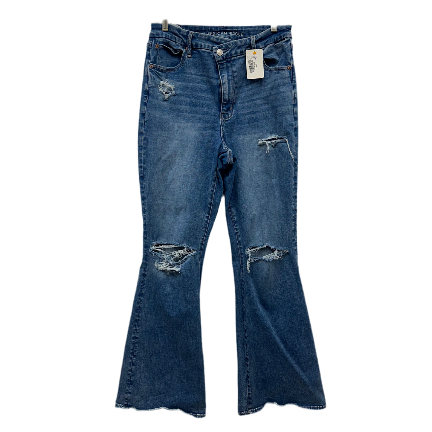 American Eagle 12 Flare Distressed Jeans
