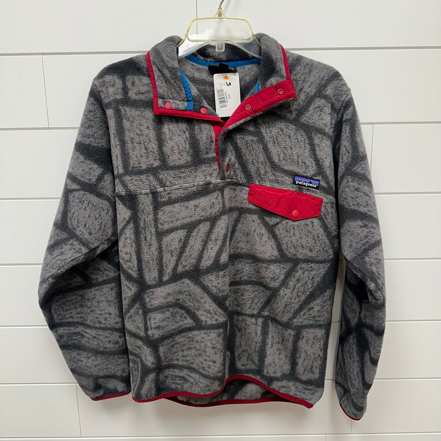 Patagonia Small Synchilla Grey/Red Pullover