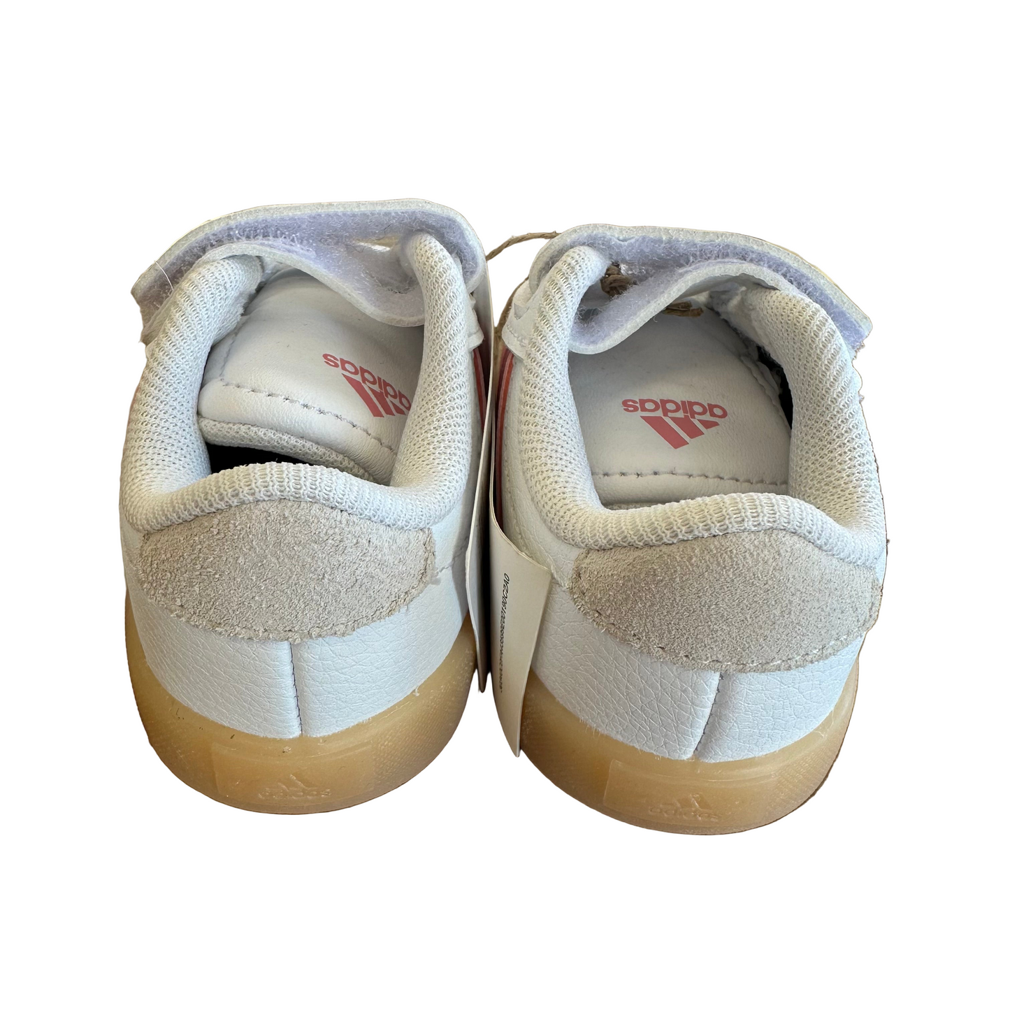 Kids NWT Adidas 5 (little kids)Val Court 3.0 White/Pink Shoes