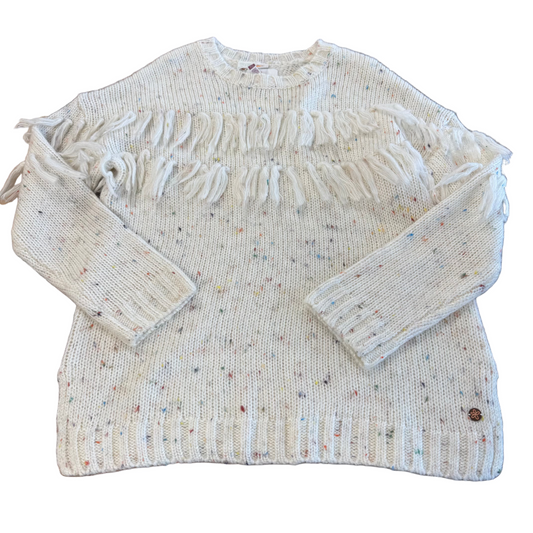 KIDS- Girls Matilda Jane Cream Tassel Sweater 10