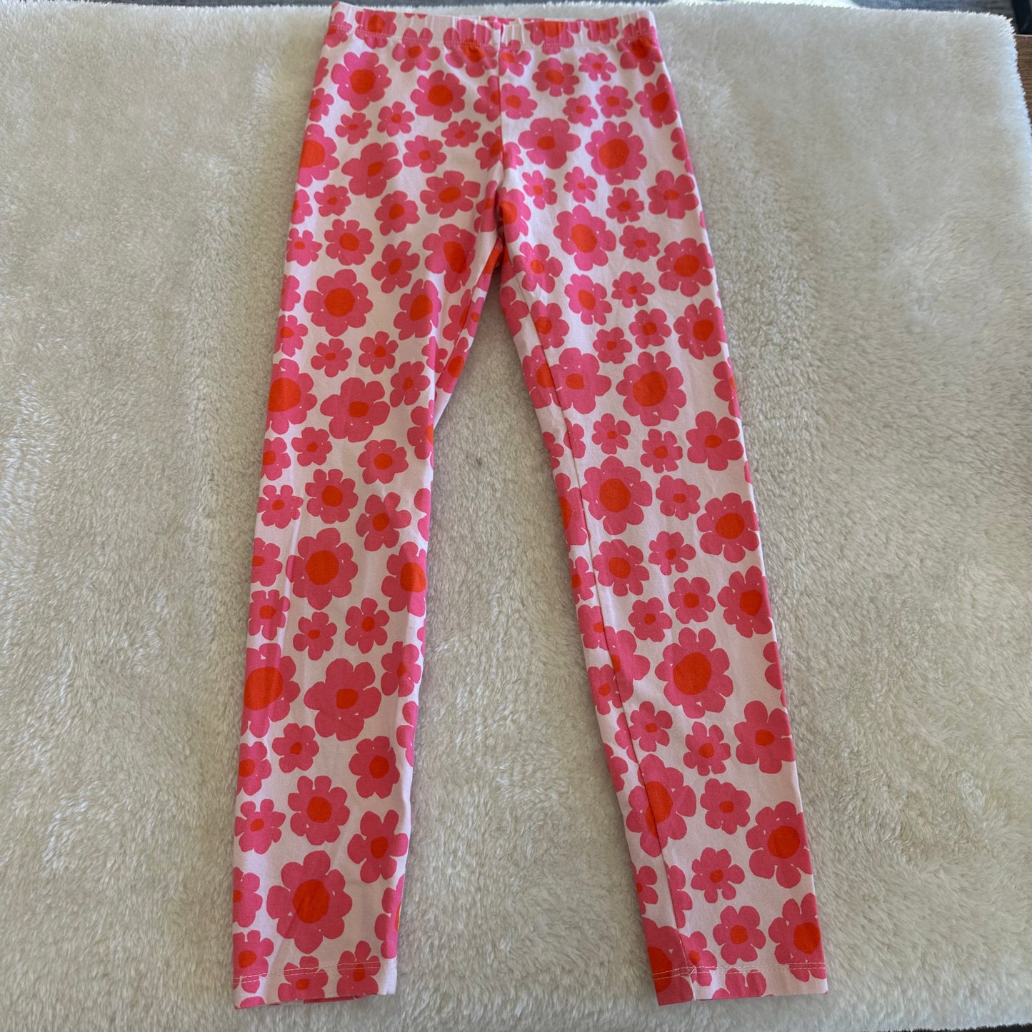 Kids Cat & Jack M(8) Pink Floral Leggings