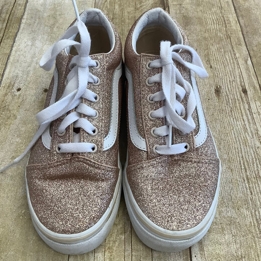 Kids Vans size 3 metallic gold/bronze