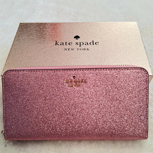 Kate Spade pink glitter wallet