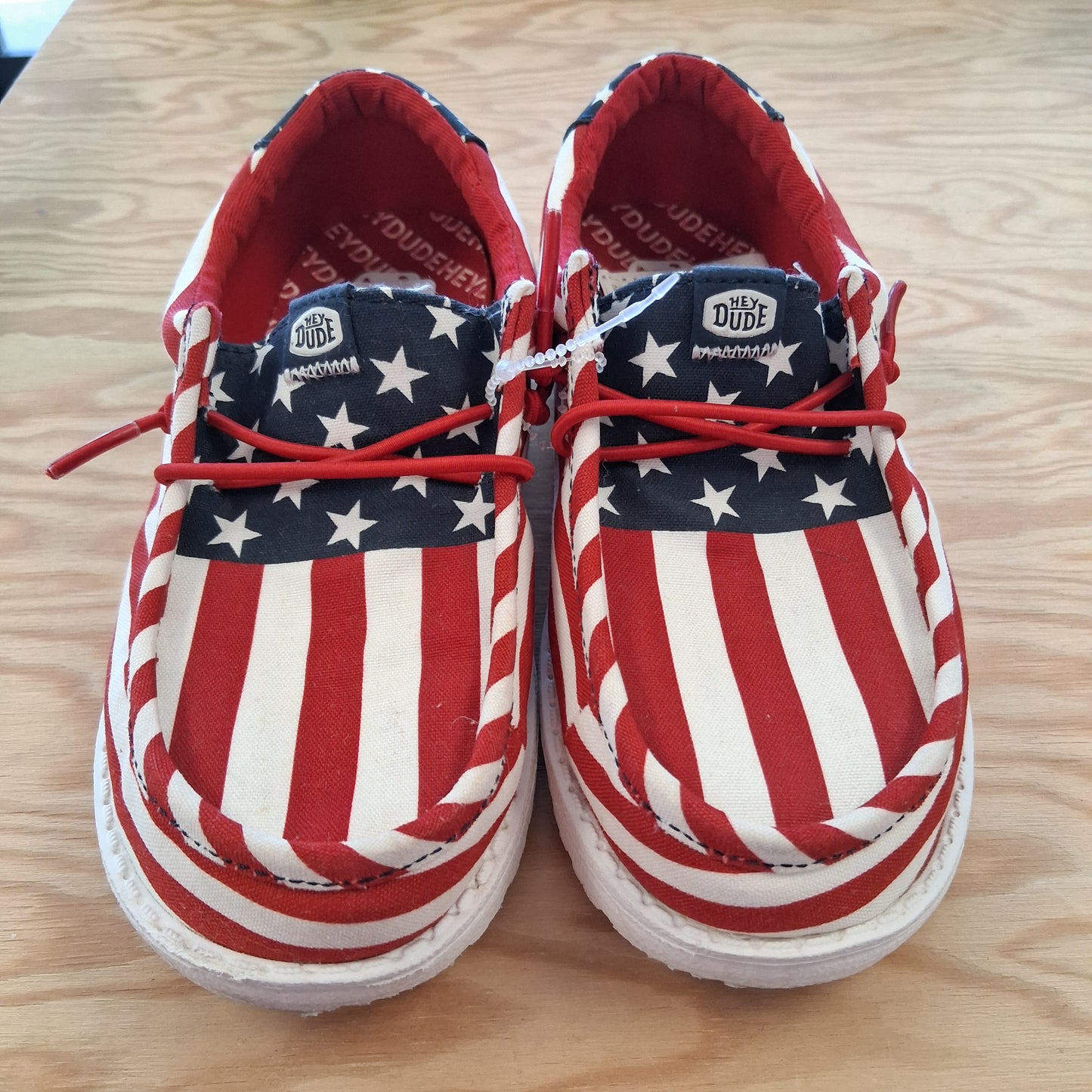 Kids Hey Dudes size 1 American flag